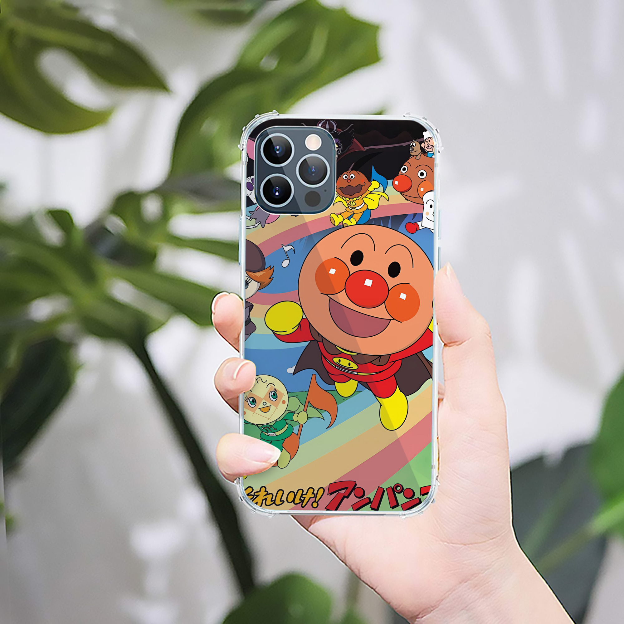 （画像用） アンパンマン Anpanman 【iPhone 12シリーズ対応】透明スマホケース（クリアソフトケース）